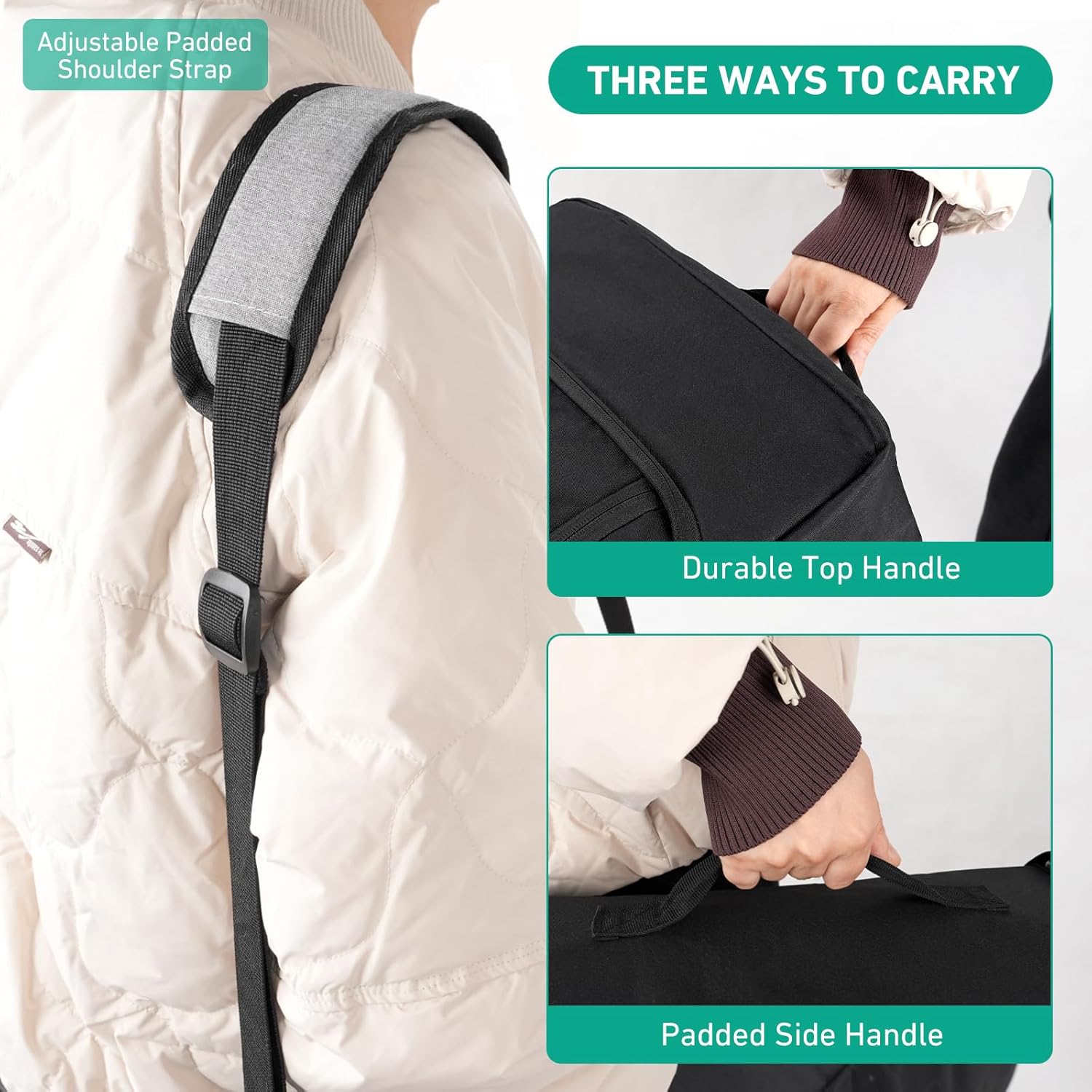 Padded Snowboard Bag Store & Transport Snowboards-Skis Up to 65 Inches, Ski Bag Waterproof Snowboard Bag for Air Travel - 5