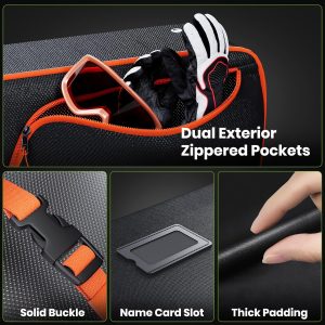 Padded Snowboard Bag, Waterproof Snowboard Travel Bags for Air Travel Flying - 1680D Reinforced, with Mesh Pocket, Ski Pole Pocket - 5