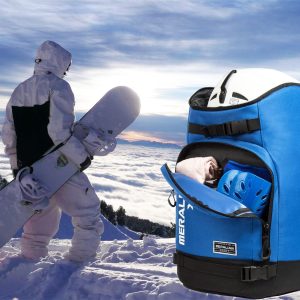 Ski Boot Bag - 50L Ski Boot Travel Backpack Waterproof Snowboard Boot Backpack for Travel Stores Gear Including Helmet, Goggles and Outerwear. - 2