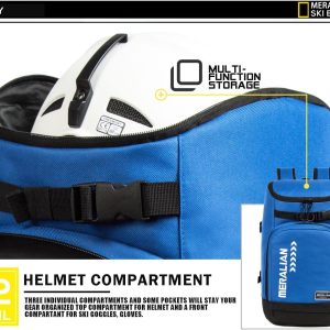Ski Boot Bag - 50L Ski Boot Travel Backpack Waterproof Snowboard Boot Backpack for Travel Stores Gear Including Helmet, Goggles and Outerwear. - 5