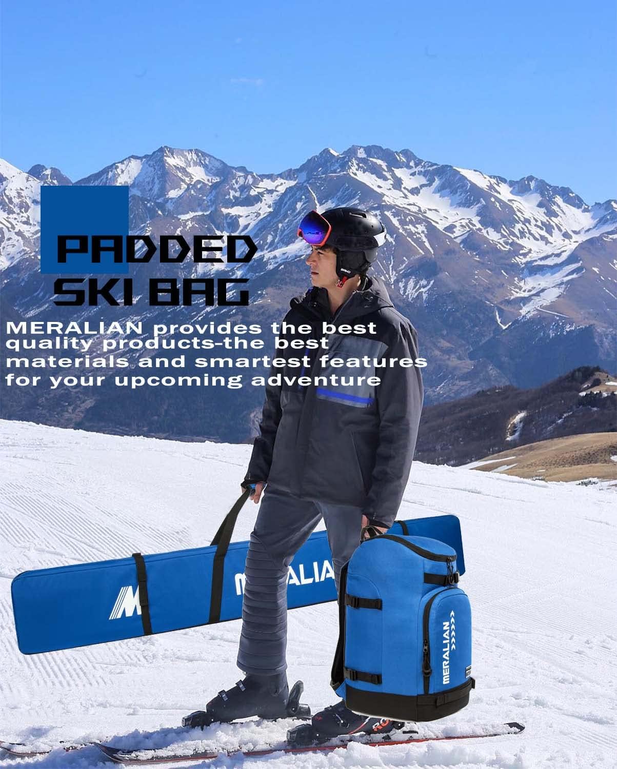 Ski Boot Bag - 50L Ski Boot Travel Backpack Waterproof Snowboard Boot Backpack for Travel Stores Gear Including Helmet, Goggles and Outerwear. - 7