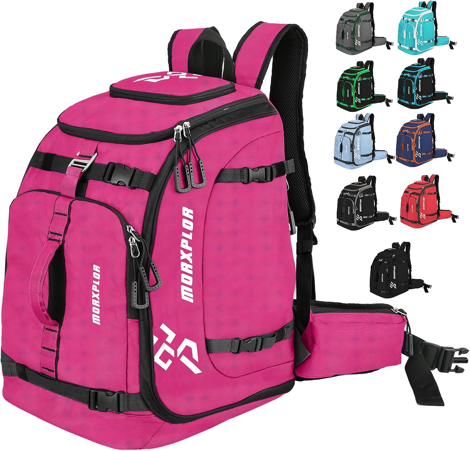 Ski Boot Bag - 65L Padded, Waterproof Ski Travel Backpack for Gear & Accessories - 1