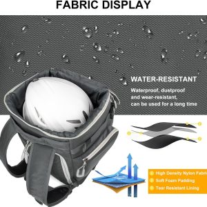 Ski Boot Bag, 65L Waterproof Ski Bag & Snowboard Boot Bag, Travel Backpack for Skis Snowboard Helmet Goggles & Accessories - 4