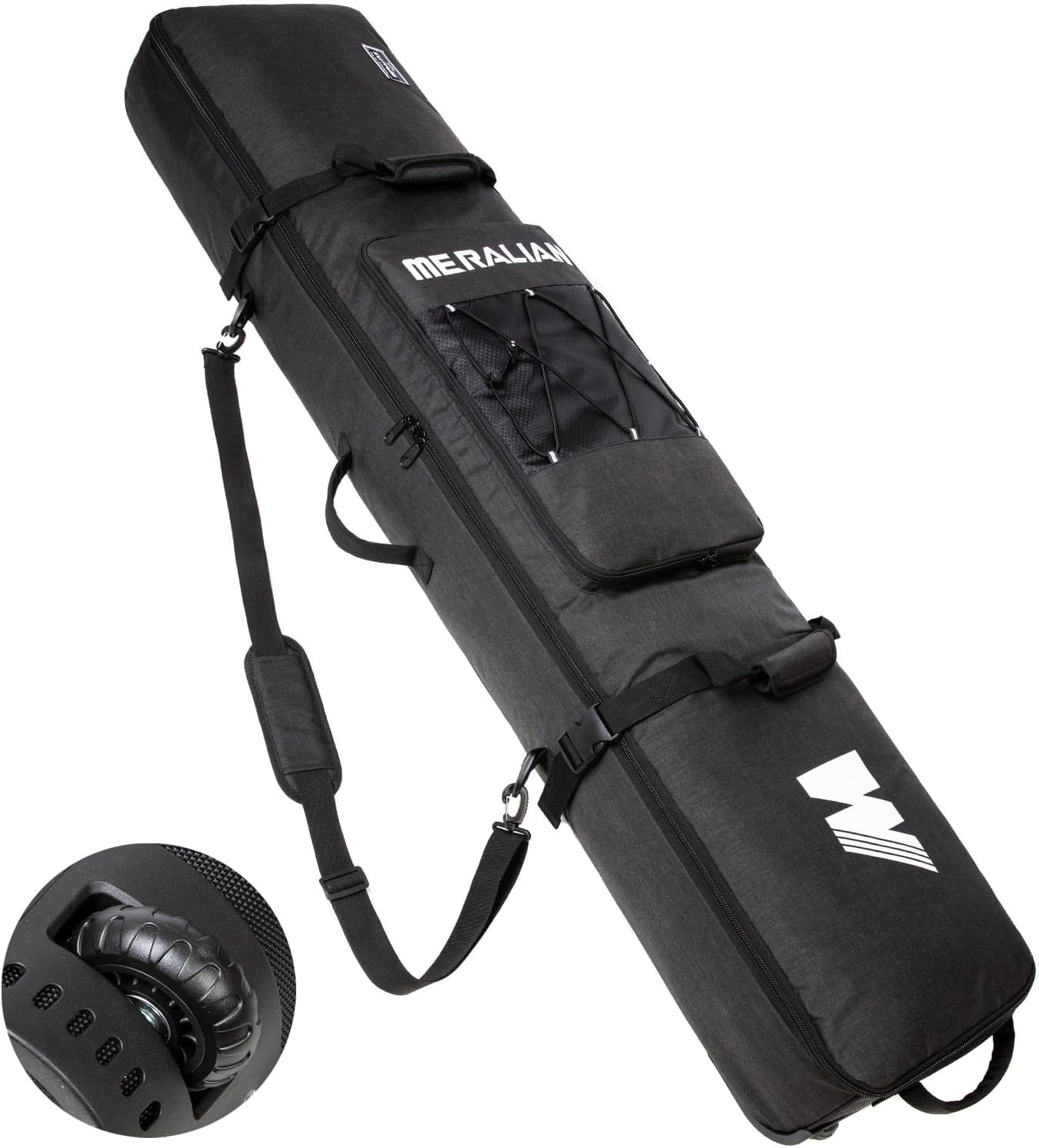 Snowboard Bag with Wheels, Padded Roller Snowboard Bag for Single Snowboard and Snowboard Boots,Available Length in 160cm and 170cm. - 1