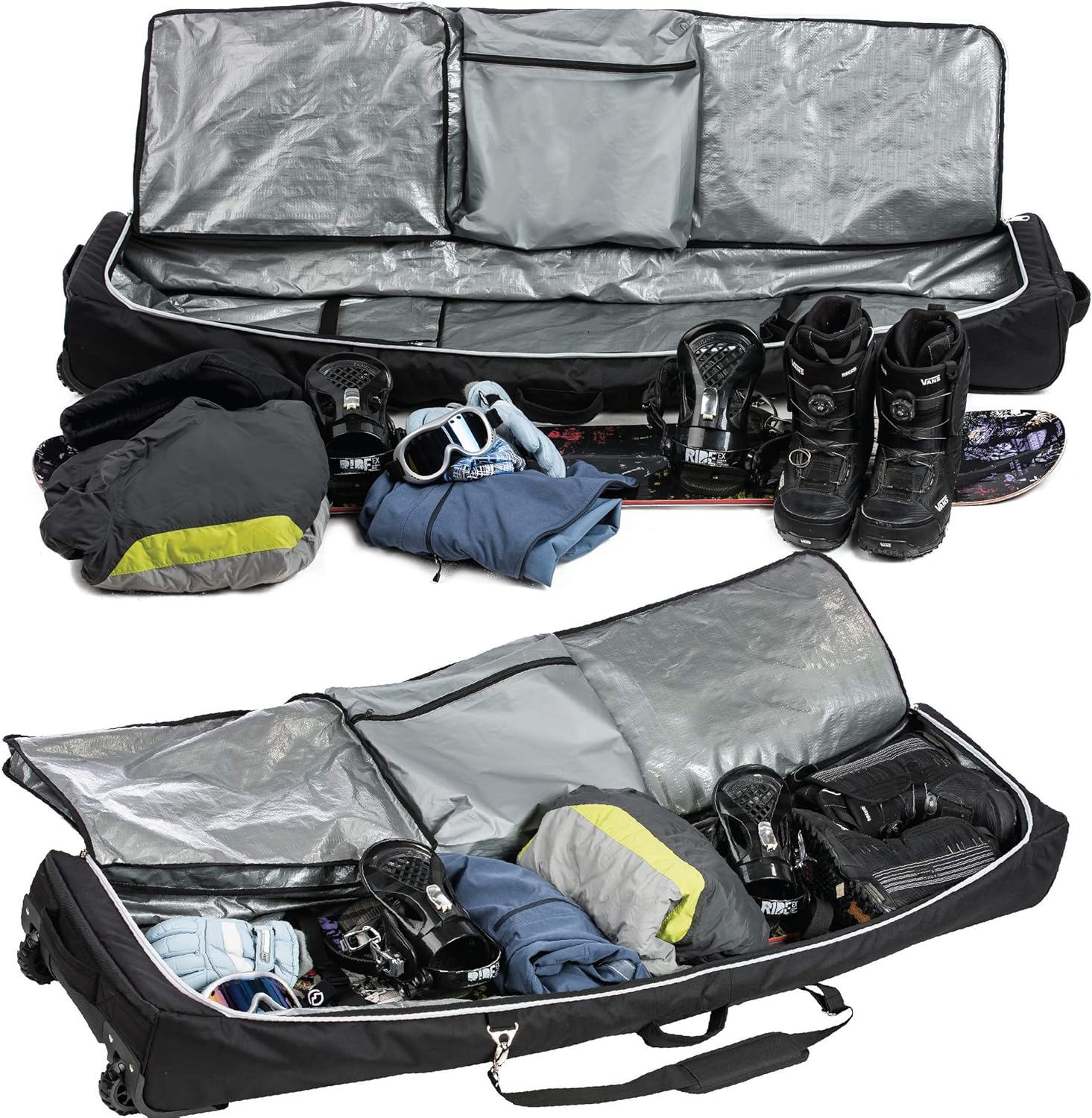 Athletico Conquest Padded Snowboard Bag With Wheels - Travel Bag for Single Snowboard and Snowboard Boots - Image 8