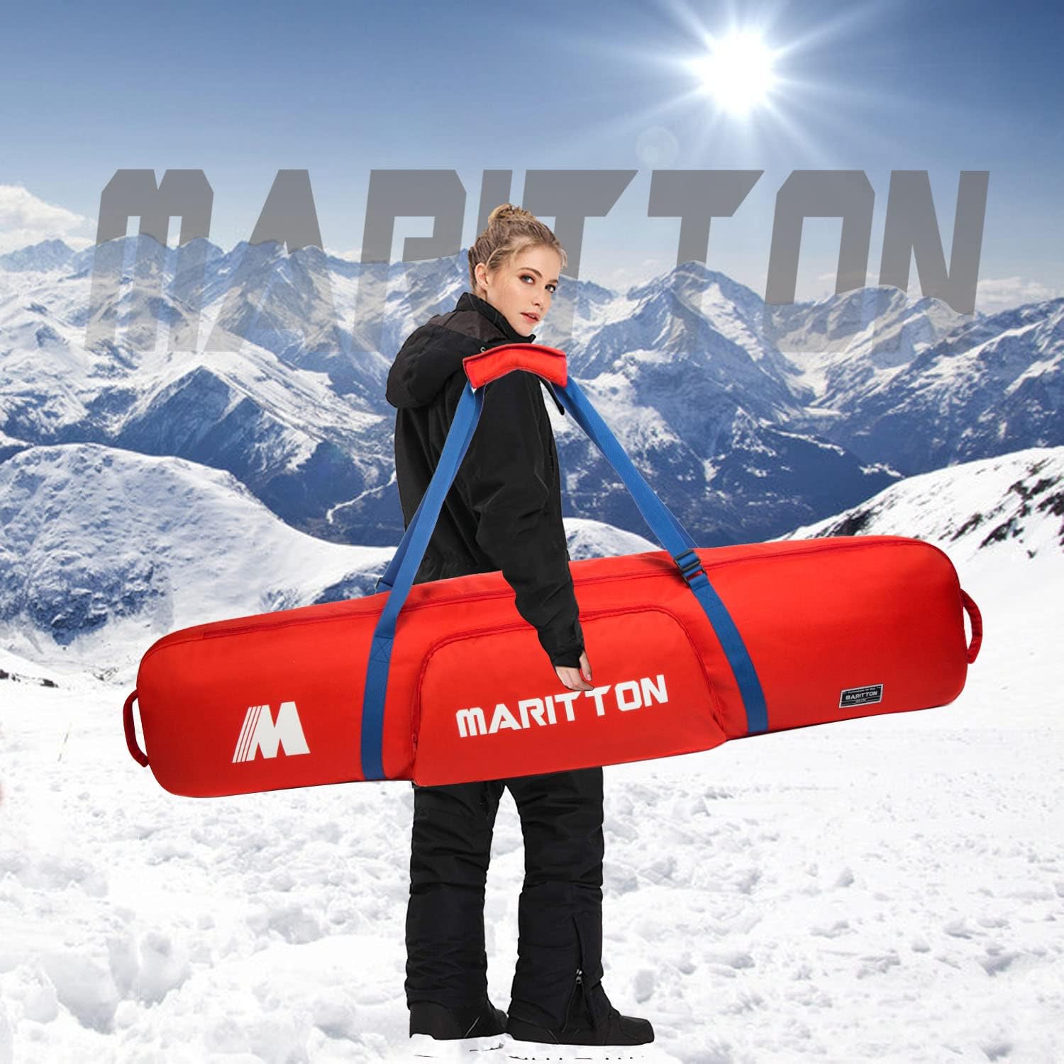 Padded Snowboard Bag- Perfect for Air Plane Travel for Snowboard, Goggles, Gloves, Ski Outdoor Camping,Available Length in 155cm 165cm. - Image 2