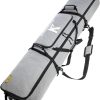 Rolling Ski Bag with Wheels for Air Travel,Padded Double Ski Bag to Hold 2 Pairs of Skis up to 175 or 190 cm. - 1