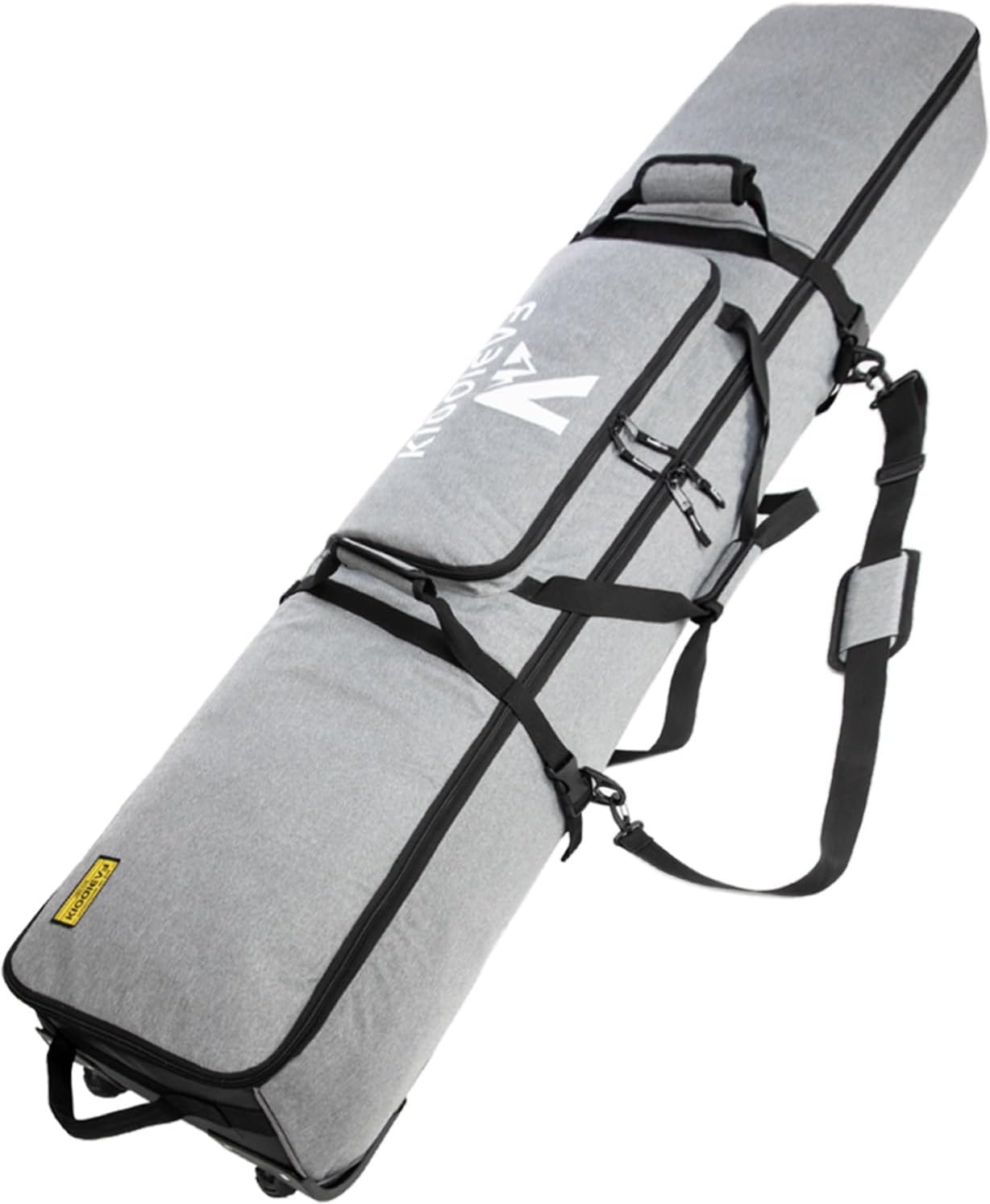 Rolling Ski Bag with Wheels for Air Travel,Padded Double Ski Bag to Hold 2 Pairs of Skis up to 175 or 190 cm. - 1
