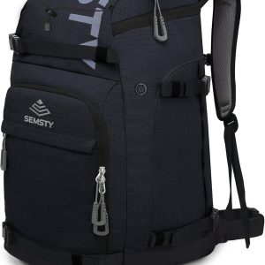 Ski Boot Bag, 55L-70L Waterproof Ski and Snowboard Boots Travel Backpack for Skis, Snowboard, Ski Helmet, Goggles, Gloves & Accessories - 1