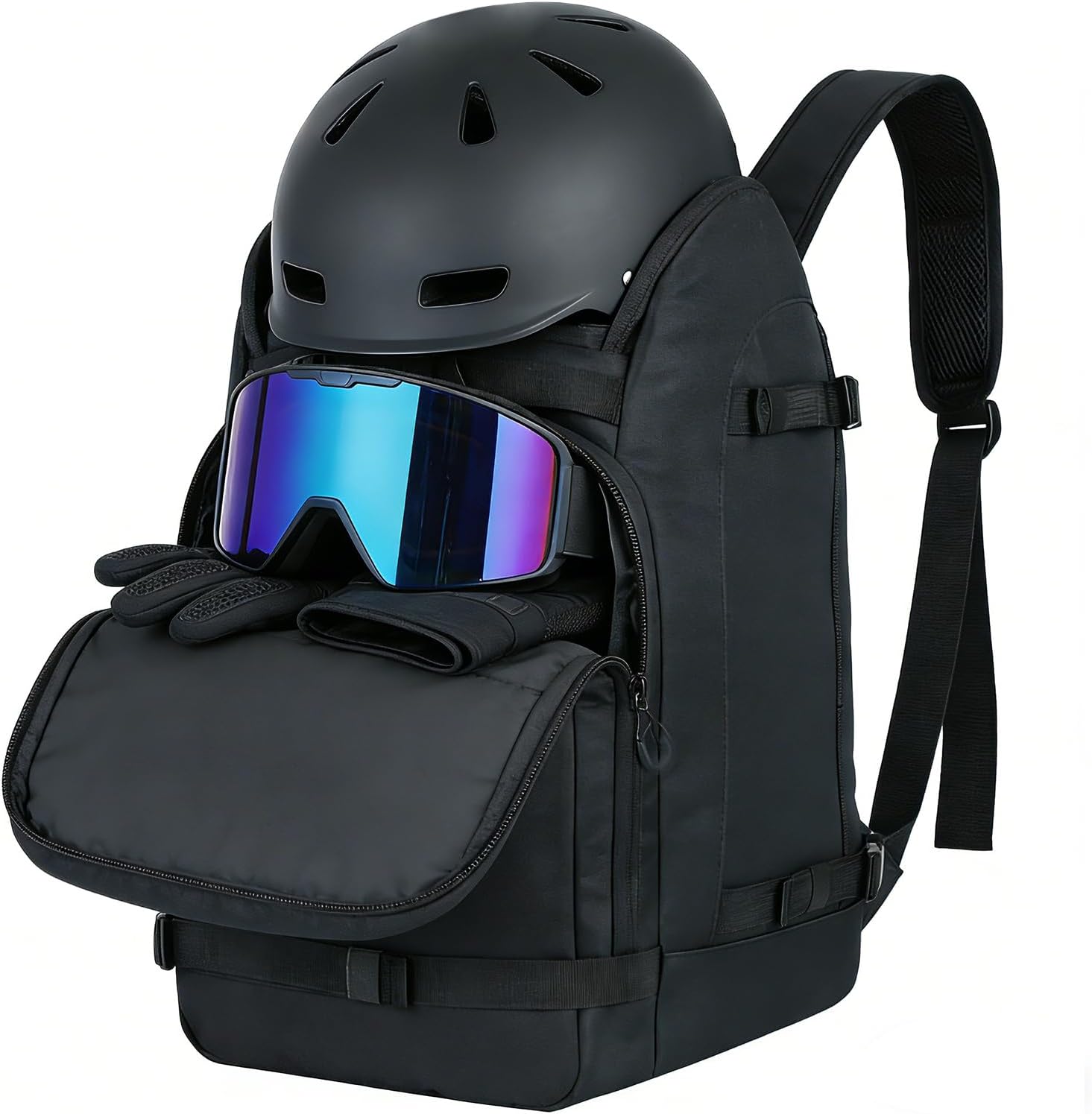 Ski Boot Bag Backpack, Waterproof Ski Boot Travel Backpack for Helmet, Snowboard, Skis, clothes, Goggles, Gloves and other Accessories - 1