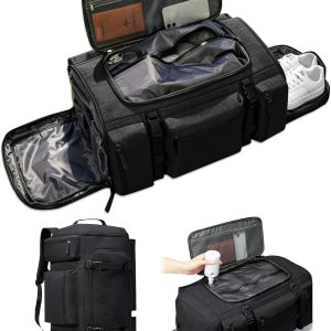 Ski Boot Bag Backpack for Helmet,70L Waterproof Vacuum Backpack Travel,Goggles, Gloves, Skis, Snowboard & Accessories,Snowboard Bag,Black - 1