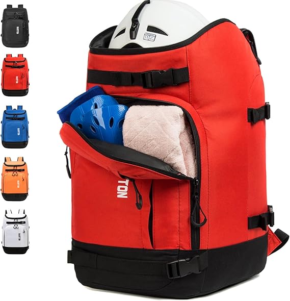 Ski Boot Bag - Boot Travel Backpack for Snowboard & Ski Boots, Helmet, Goggles, Gloves, Accessories - 1