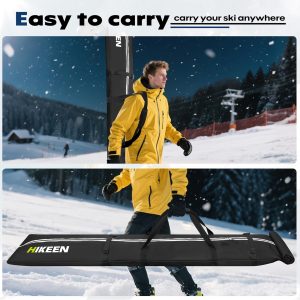 Alternative view of Hikeen Ski Bag for Air Travel,Full Padded Ski Bag Protection, Waterproof Reinforced Ski Travel Bag Fits for Skis Up to 215 CM, Perfect for Skiing, Storage and Transport
