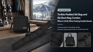 Toribio Padded Ski Bag and Ski Boot Bag Combo double-board packing check