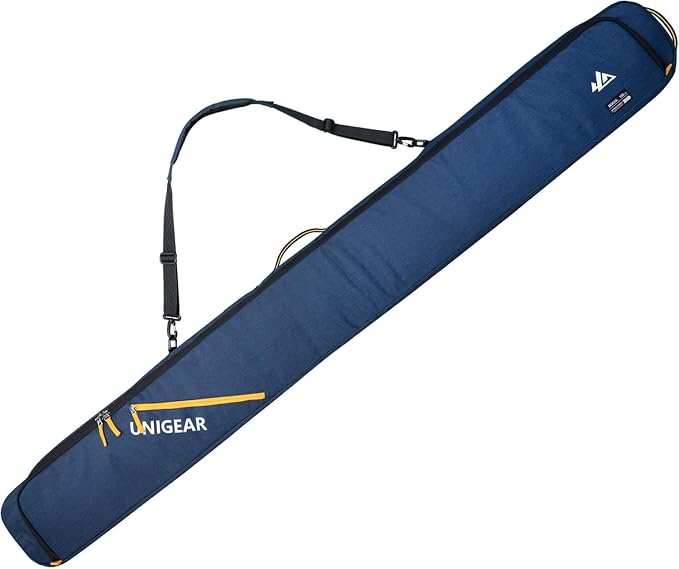 Unigear Ski Bag for Air Travel, 360° Fully Padded, Fit Up to 192cm - Fully padded ski travel bag, water-resistant shell, 360° protection for skis up to 192 cm during flights and transport - 1