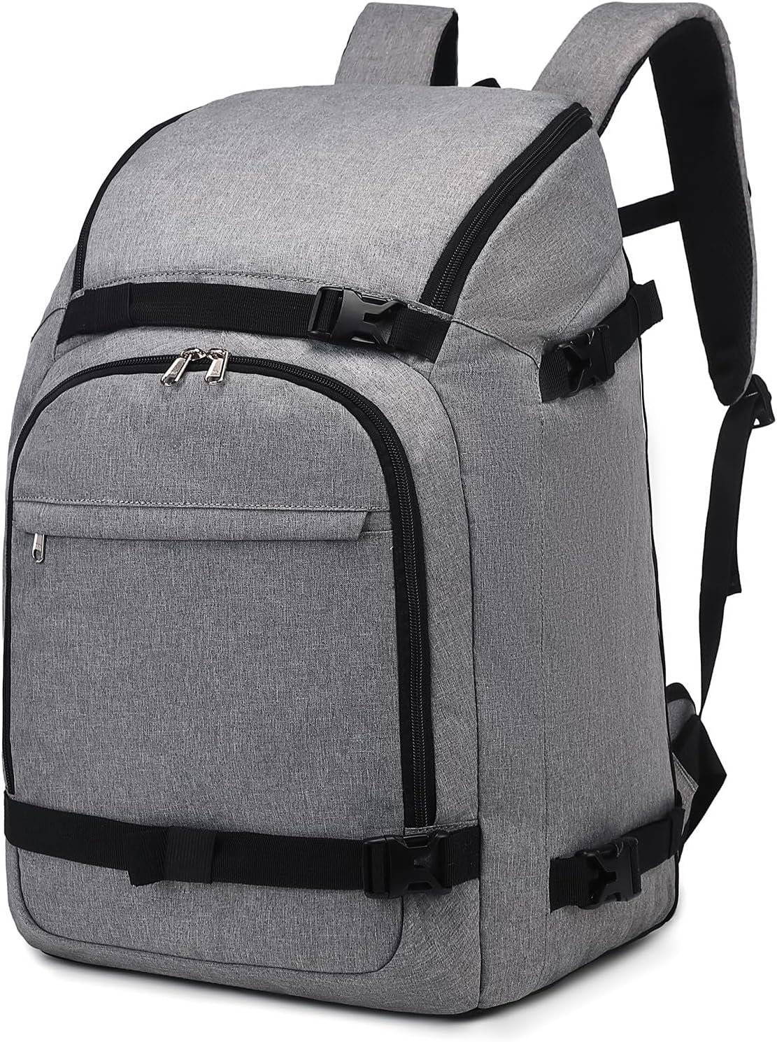 Octsky Ski Boot Bag - 50L Ski Travel Backpack for Snowboard Boot, Helmet, Goggles, Gloves & Accessories, Grey - 1