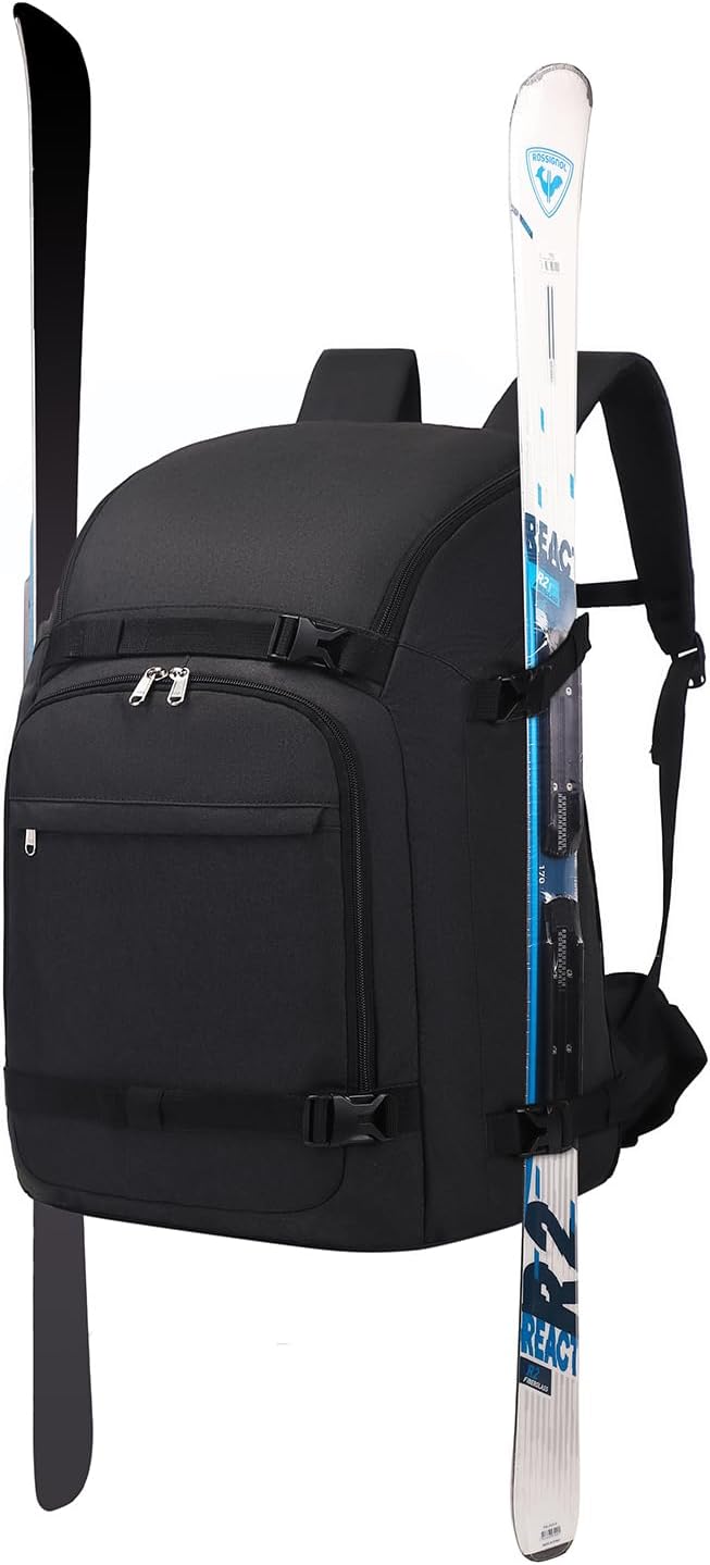 Octsky Ski Boot Bag - 50L Ski Travel Backpack for Snowboard Boot, Helmet, Goggles, Gloves & Accessories, Grey - Image 6