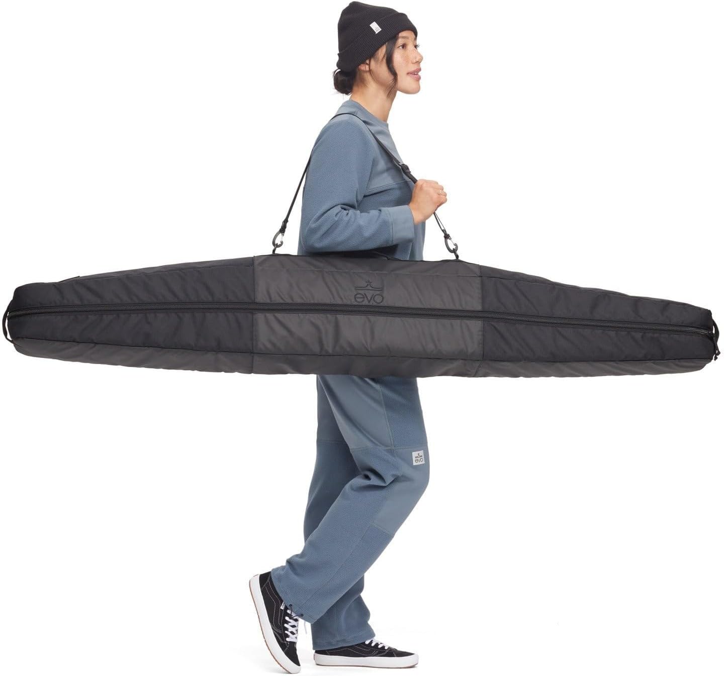 evo Padded Single Ski Bag for Air Travel, 600D Recycled PET Ripstop Ski Travel Bag for Skis and Poles - Image 3
