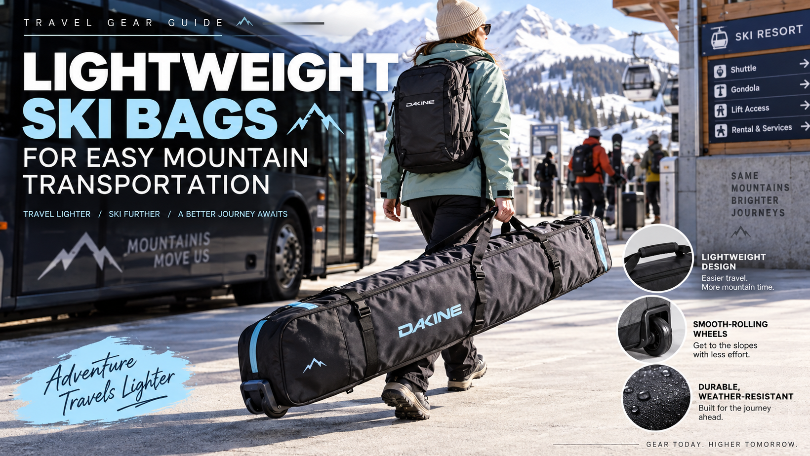 Lightweight Ski Bags for Easy Mountain Transportation